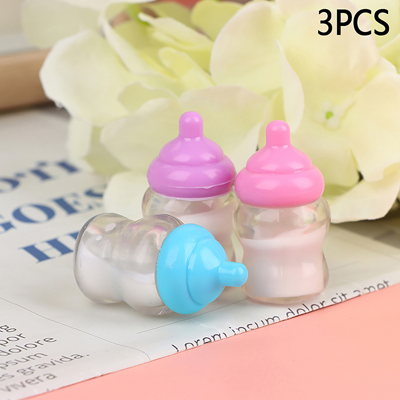 3PCS Dollhouse Baby Bottle Acc - Resin Art Baby review and price
